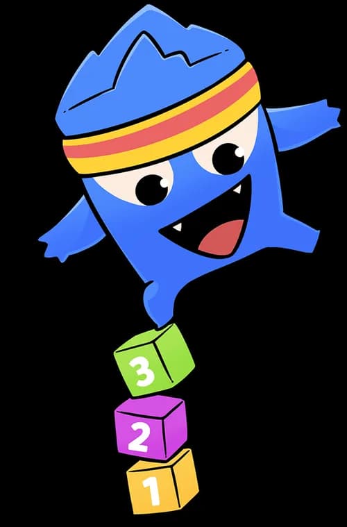 Math character balancing on number blocks